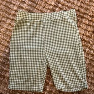 Gingham Checkered Bike Shorts-women’s size M